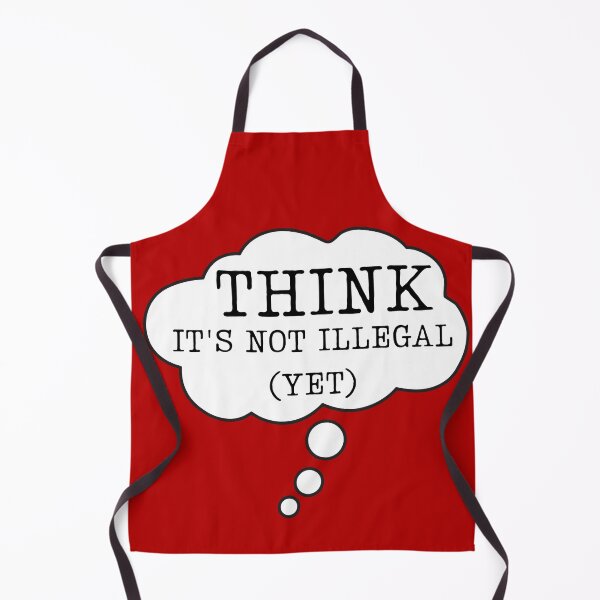 Item preview, Retro Typewriter Font "Think - It's Not Illegal (Yet)" in Thought Bubble Design designed and sold by ElLocoMus.