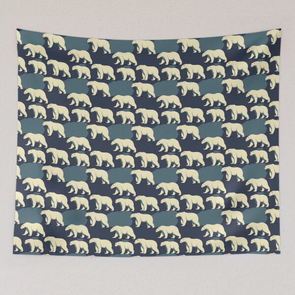 Item preview, Polar Bears Pattern on Blue Background designed and sold by Aaron2610.