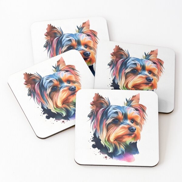 Item preview, Watercolor Cute Yorkshire Terrier Yorkie Portrait designed and sold by kwillhoite.