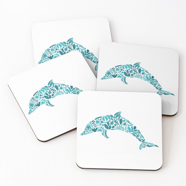 Artikelvorschau, Aquarell Blumen springen Delphin entworfen und verkauft von GraceMakes03.