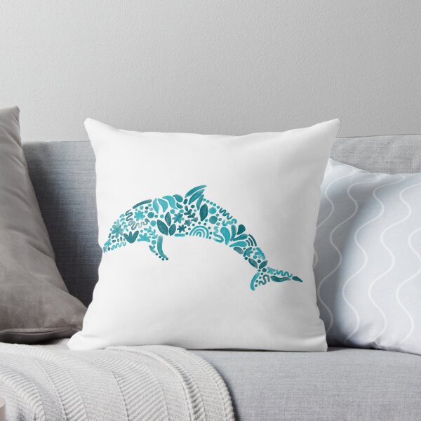 Artikelvorschau, Aquarell Blumen springen Delphin entworfen und verkauft von GraceMakes03.