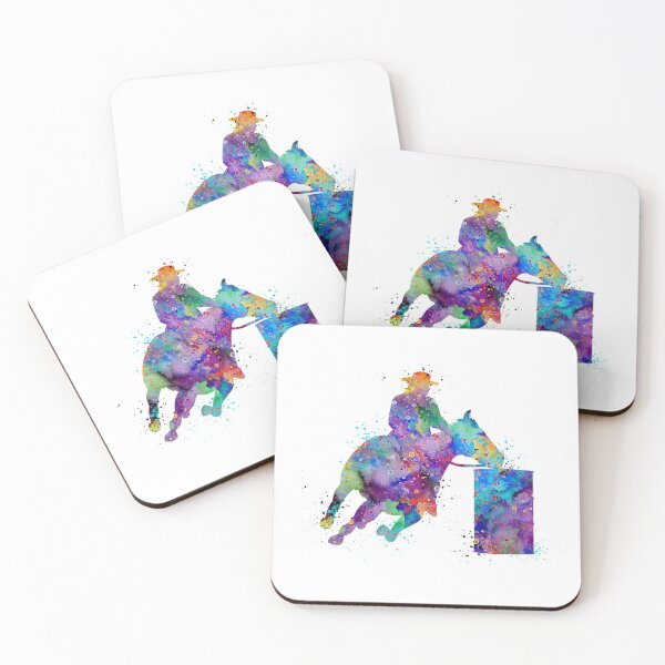 Artikelvorschau, Barrel Racer Boy Buntes Aquarell-Rodeo-Geschenk entworfen und verkauft von LotusGifts.