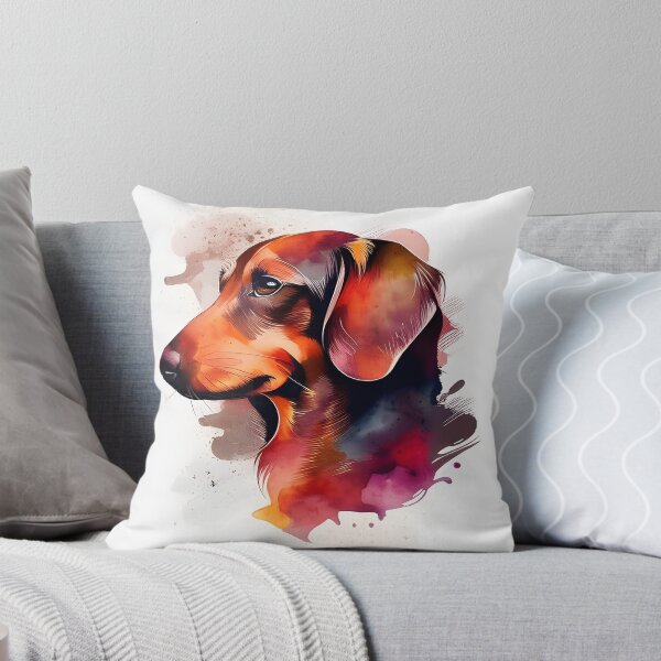 Item preview, Watercolor Cute Dachsund Portrait designed and sold by kwillhoite.