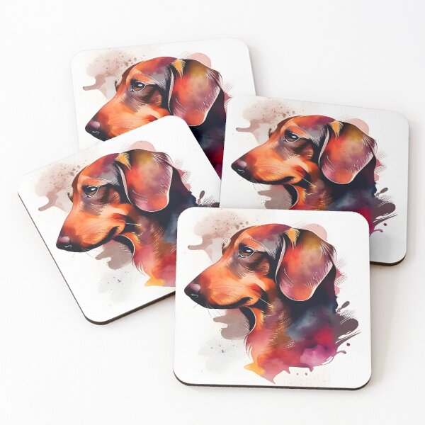 Item preview, Watercolor Cute Dachsund Portrait designed and sold by kwillhoite.