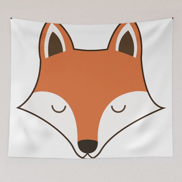 Item preview, Scandinavian Style Sleeping Fox Face designed and sold by NataliePaskell.