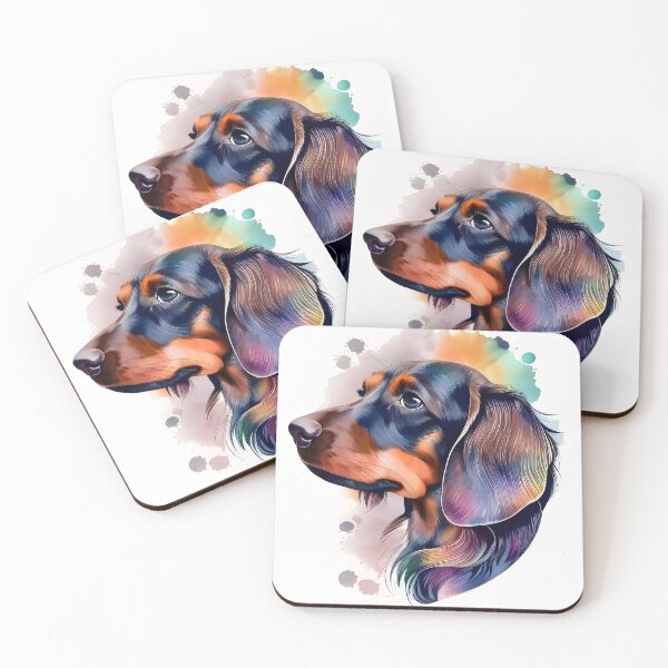 Item preview, Watercolor Cute Dachsund Portrait designed and sold by kwillhoite.