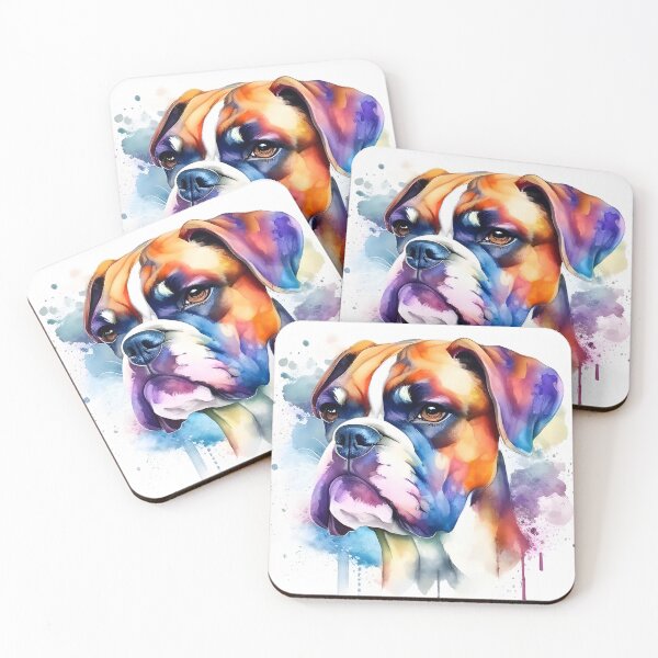 Item preview, Watercolor Cute Boxer Portrait designed and sold by kwillhoite.