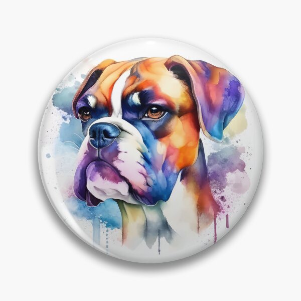 Item preview, Watercolor Cute Boxer Portrait designed and sold by kwillhoite.