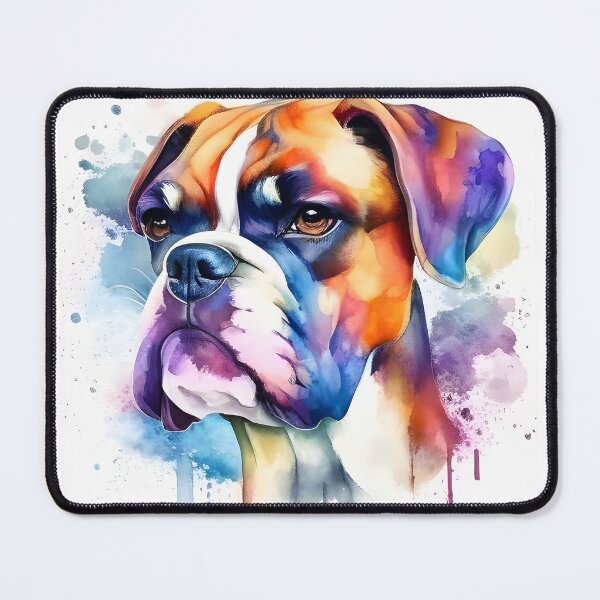 Item preview, Watercolor Cute Boxer Portrait designed and sold by kwillhoite.