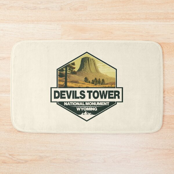 Item preview, Devils Tower National Monument Wyoming Travel Art Badge designed and sold by KrisSidDesigns.