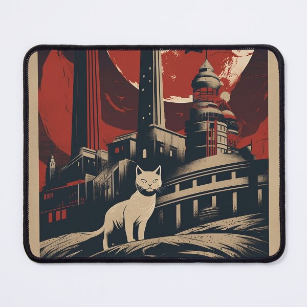 Item preview, Cat Space Program Propaganda Artwork #3 designed and sold by ArcStormDesigns.