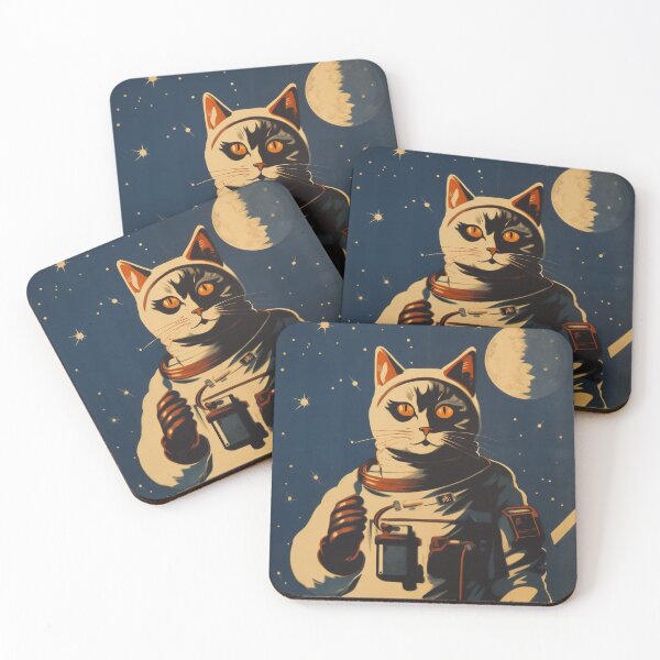 Item preview, Cat Space Program Propaganda Artwork #4 designed and sold by ArcStormDesigns.