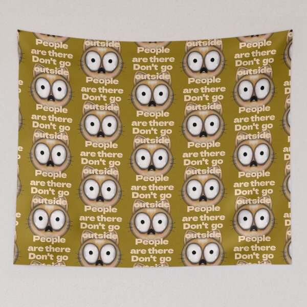 Item preview, Don't go outside people are there funny cat design designed and sold by La Loca.
