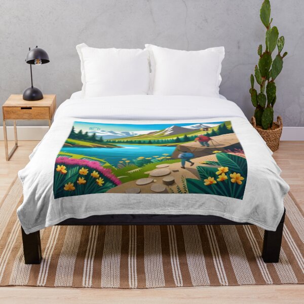 Item preview, Exploring the Beauty of AI-Generated NFT Art: A Serene Mountain Hike designed and sold by LoFaroShop.