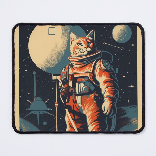 Item preview, Cat Space Program Propaganda Artwork #5 designed and sold by ArcStormDesigns.