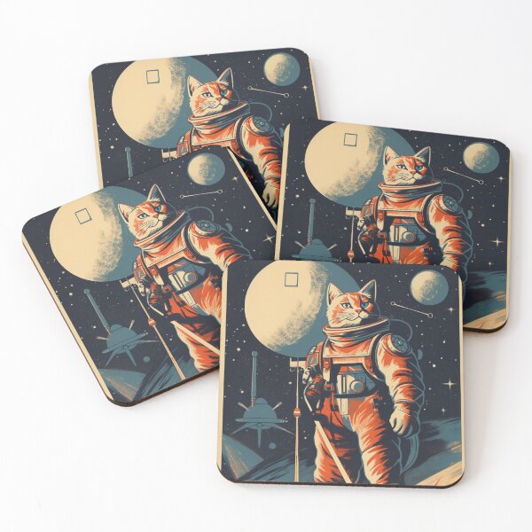Item preview, Cat Space Program Propaganda Artwork #5 designed and sold by ArcStormDesigns.
