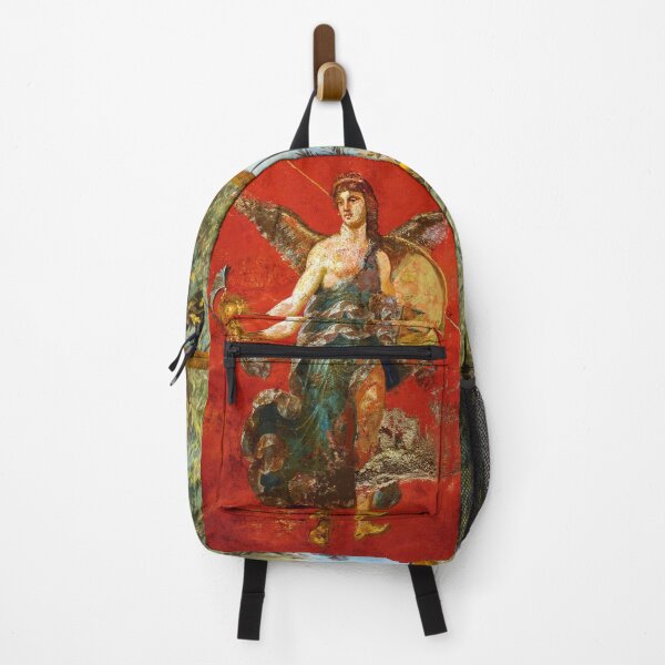 Item preview, GODDESS NIKE ,POMPEII ,ANTIQUE ROMAN WALL PAINTINGS Flower Garden Flying Birds ,Quince and Apple Trees  designed and sold by BulganLumini.