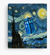 Flying British Phone Box Canvas Print