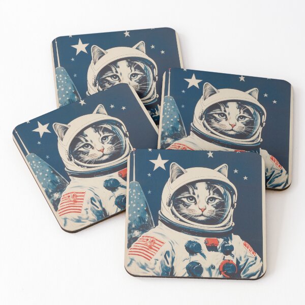 Item preview, Cat Space Program Propaganda Artwork #6 designed and sold by ArcStormDesigns.