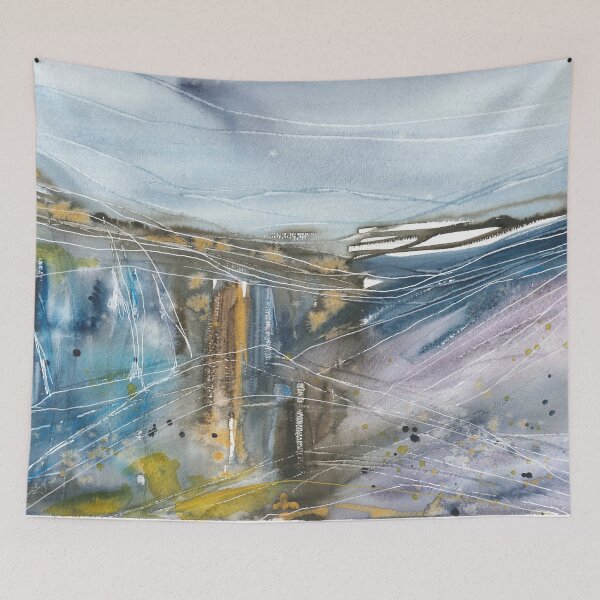 Item preview, Nature and landscapes, blue landscape designed and sold by anaozzart.