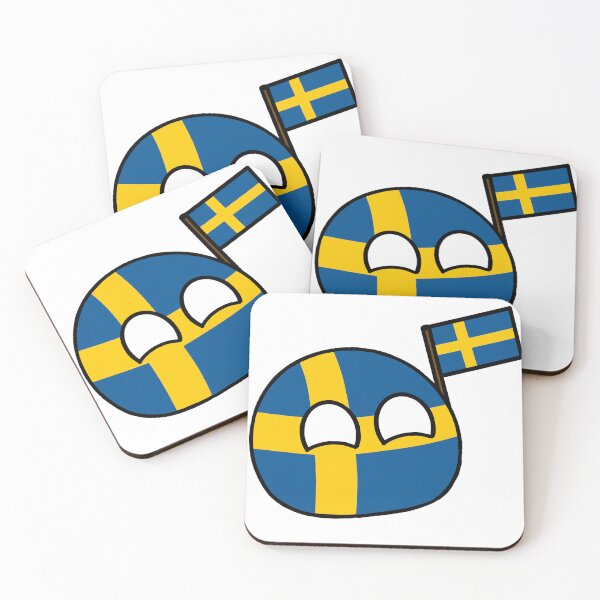 Item preview, countryballs with their flag swedenball designed and sold by Countryballs Shop.