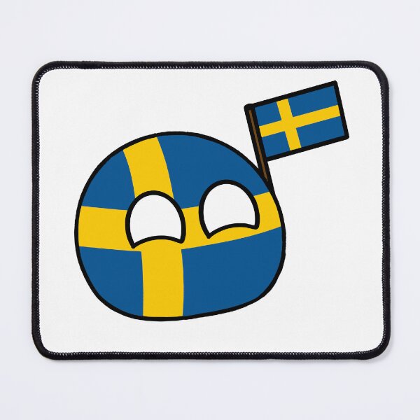 Item preview, countryballs with their flag swedenball designed and sold by Countryballs Shop.