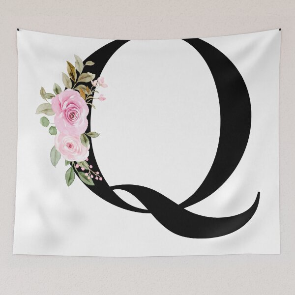 Item preview, Copy of Letter Q with Natural Multi Color Flowers designed and sold by Print-Online.