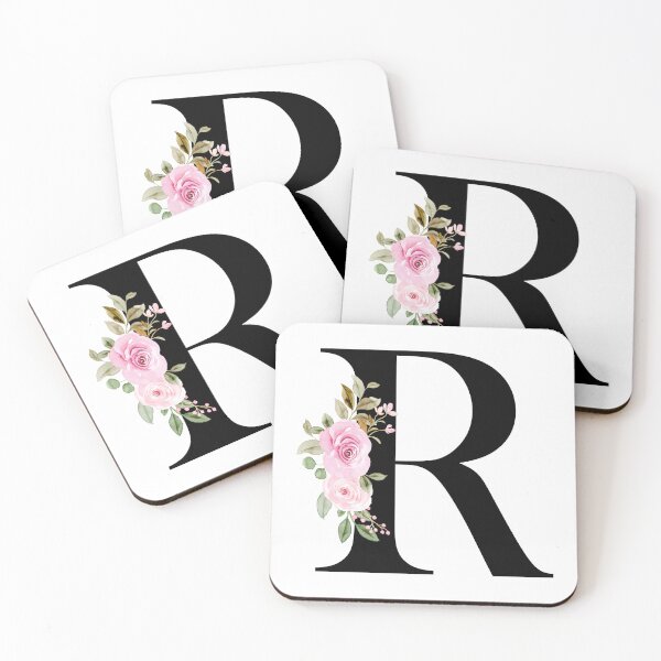 Item preview, Letter R with Natural Multi Color Flowers designed and sold by Print-Online.