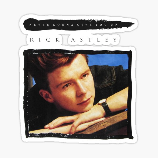 Rick Astley Never Gonna Give You Up Spotify Code Vinyl Decal Rick Roll  Sticker