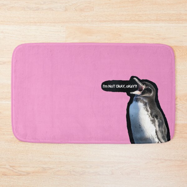 Item preview, (Pink #F699CD Background) Galapagos Penguin is not okay, okay?  designed and sold by SBPenguins.