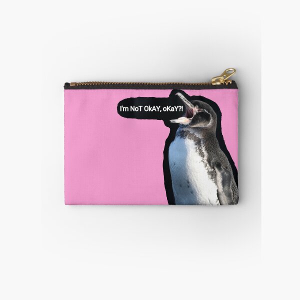 Item preview, (Pink #F699CD Background) Galapagos Penguin is not okay, okay?  designed and sold by SBPenguins.