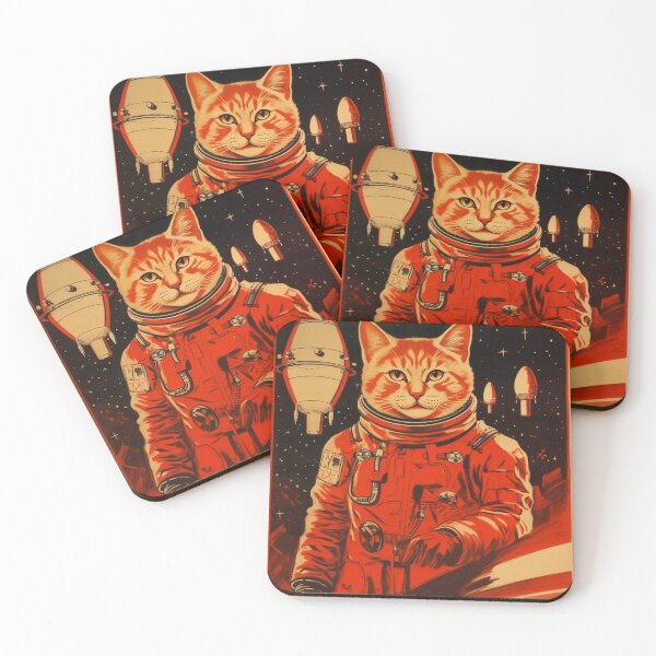 Item preview, Cat Space Program Propaganda Artwork #8 designed and sold by ArcStormDesigns.