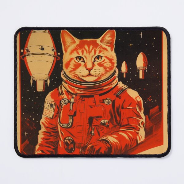 Item preview, Cat Space Program Propaganda Artwork #8 designed and sold by ArcStormDesigns.