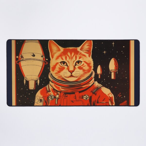 Item preview, Cat Space Program Propaganda Artwork #8 designed and sold by ArcStormDesigns.
