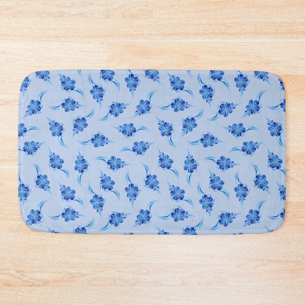 Item preview, Petrikyvka blue flowers. An interesting plant print for your creativity, for printing on things, on fabric designed and sold by Sunflower-7.