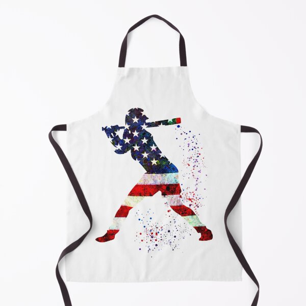 Item preview, Girl Baseball Batter American Flag Watercolor Softball Gift designed and sold by LotusGifts.