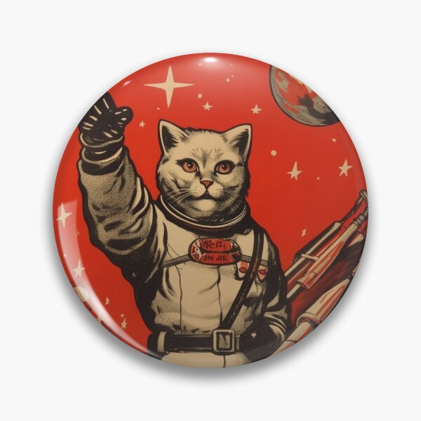 Item preview, Cat Space Program Propaganda Artwork #9 designed and sold by ArcStormDesigns.