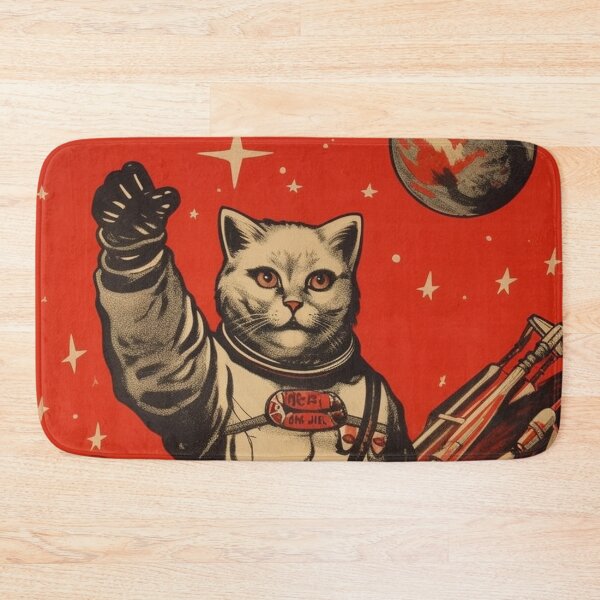 Item preview, Cat Space Program Propaganda Artwork #9 designed and sold by ArcStormDesigns.