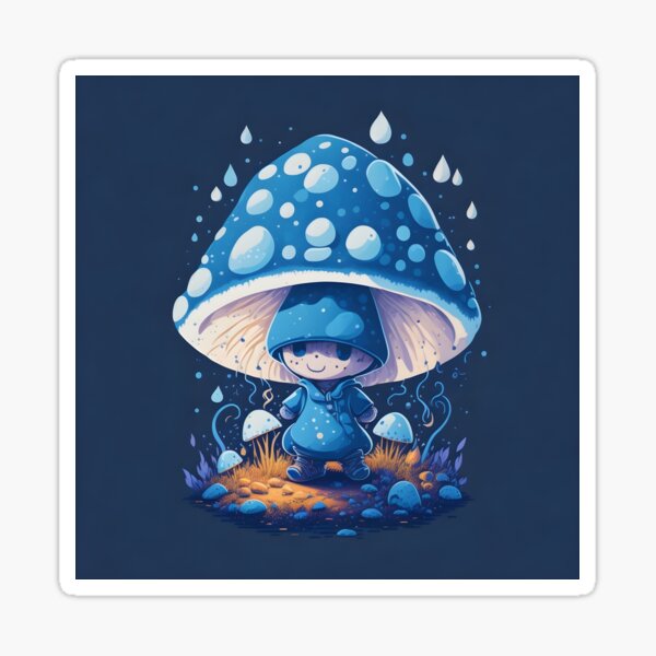 "Magical creature portrait, Cute mushroom man" Sticker for Sale by