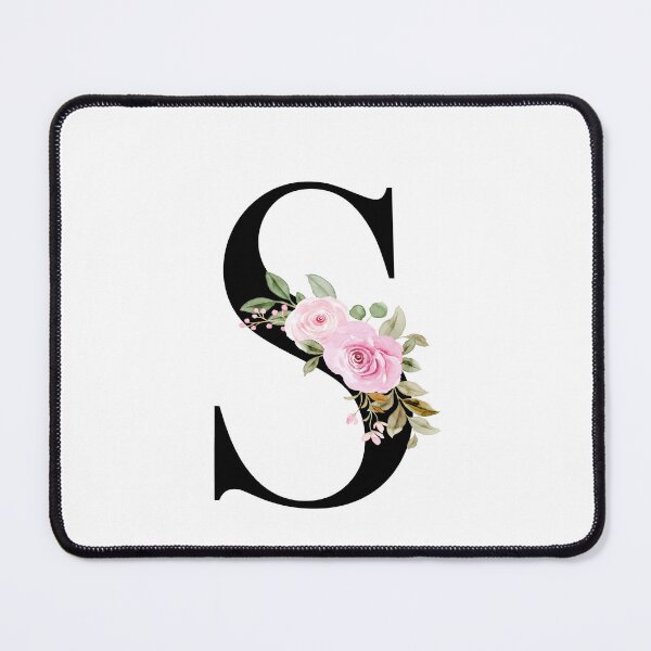 Item preview, Letter S with Flowers Multi Natural Color designed and sold by Print-Online.