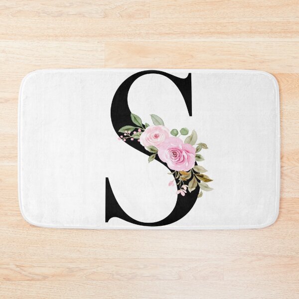 Item preview, Letter S with Flowers Multi Natural Color designed and sold by Print-Online.