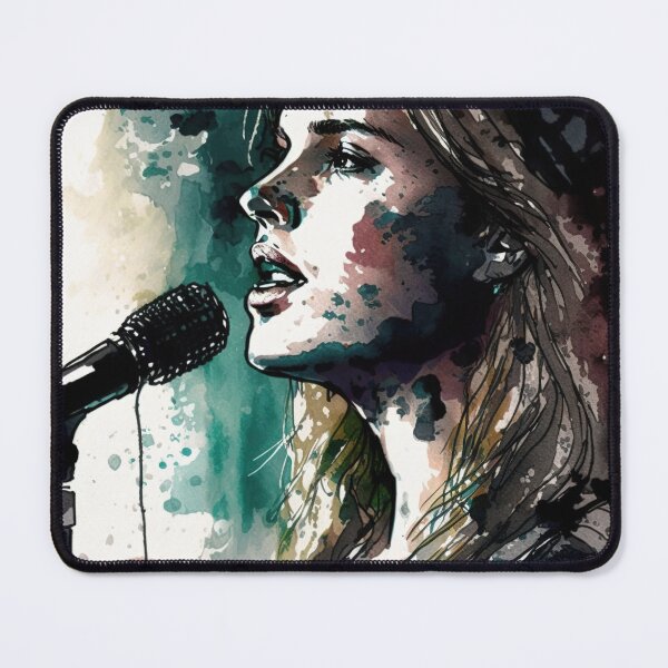 Item preview, Watercolor drawing of a singer designed and sold by M0thergoose.