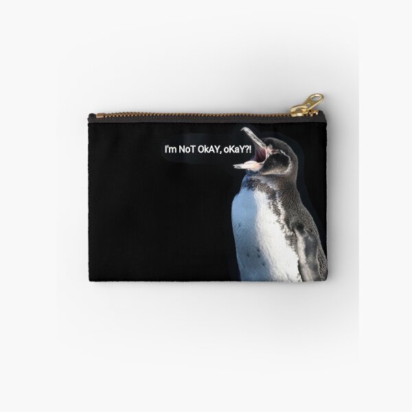 Item preview, (Black Background) Galapagos Penguin is not okay, okay? designed and sold by SBPenguins.