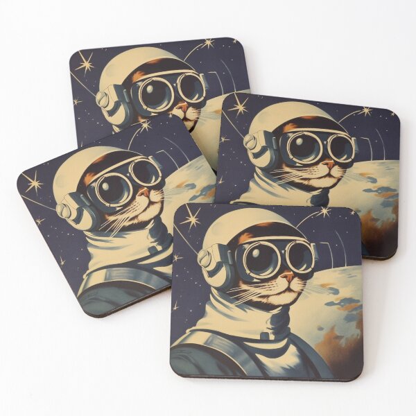 Item preview, Cat Space Program Propaganda Artwork #10 designed and sold by ArcStormDesigns.