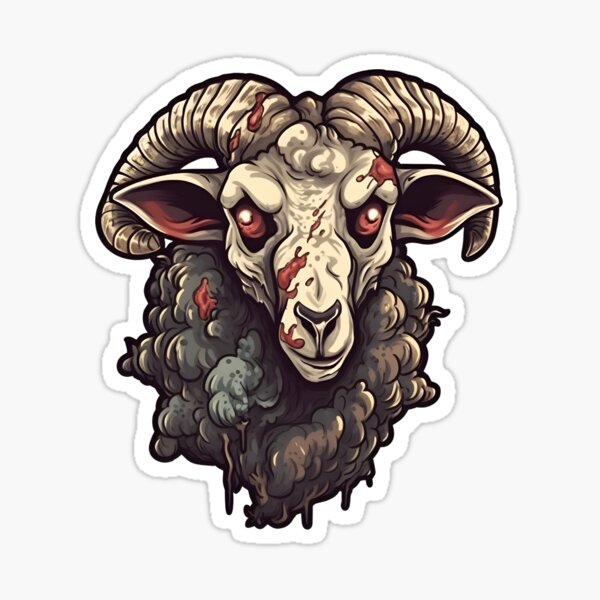Item preview, Corrupt Ram designed and sold by BadOmenStickers.