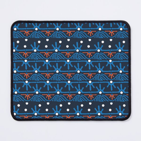Item preview, Fun 90's Inspired Blue, White and Red Squiggle Line Pattern designed and sold by ArtShiftFL.