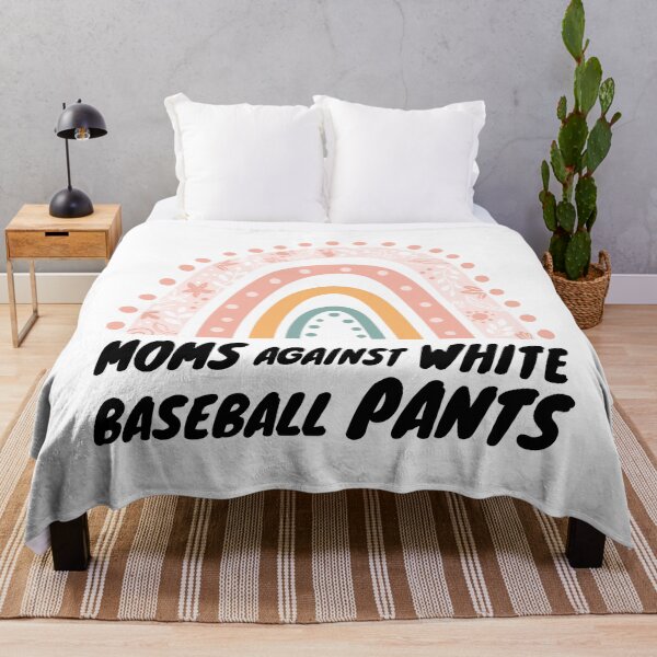 Item preview, Moms Against White Baseball Pants, Funny Baseball Mom Rainbow designed and sold by Sarocha Kaewsanod.