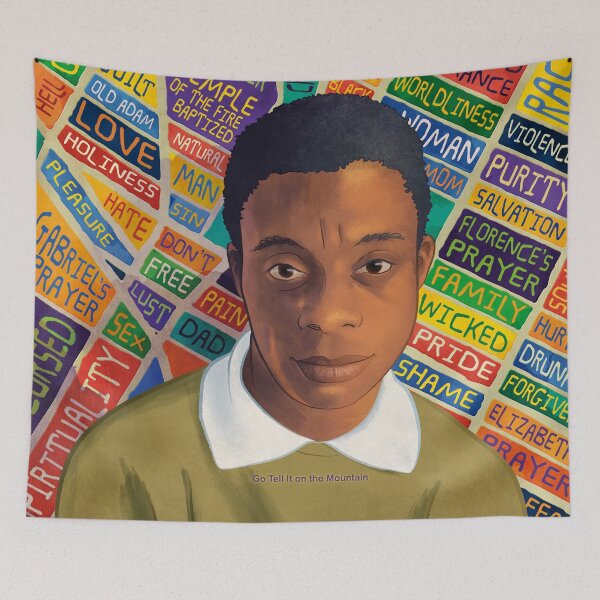 Item preview, Go Tell It on the Mountain, James Baldwin Literary Art for Book Lovers, Readers and Writers designed and sold by RedHillPrints.