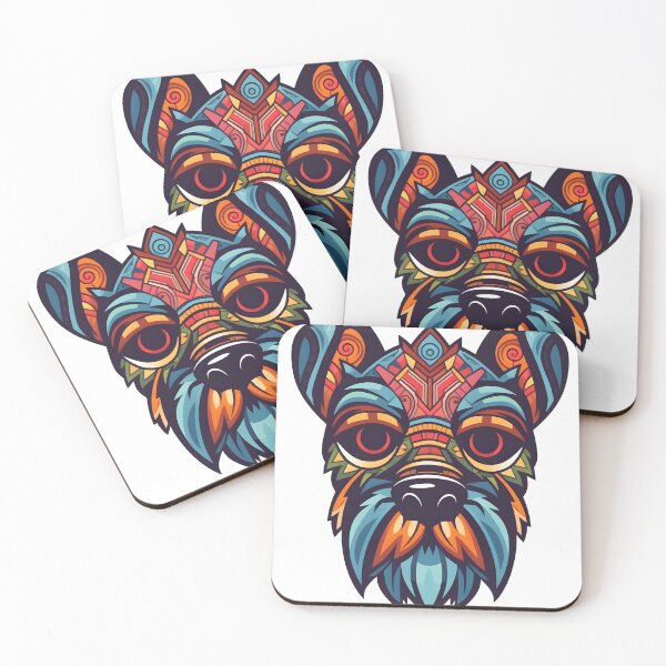 Item preview, Miniature Schnauzer Dog Tiki Mask "Riley" designed and sold by TaoOfTiki.