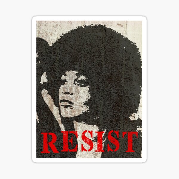 Angela Davis Resist Sticker